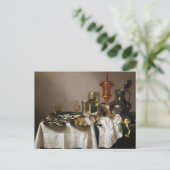 ギルトのゴブレットを持つ静物生活 – Willem Claesz.辺田 ポストカード (スタンド正面)