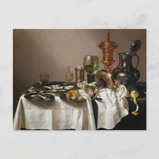 ギルトのゴブレットを持つ静物生活 – Willem Claesz.辺田 ポストカード (正面)