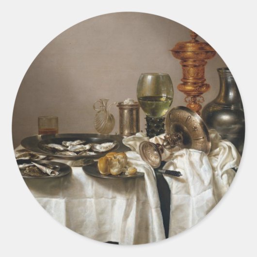 ギルトのゴブレットを持つ静物生活 – Willem Claesz.辺田 ラウンドシール (正面)