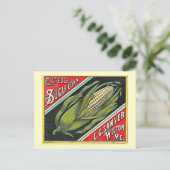 ギルトエッジ砂糖コーンヴィンテージクレート表示 ポストカード (スタンド正面)