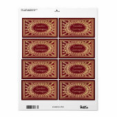 ギルトレザーパーソナル蔵書票シール ラベル (フルシート)