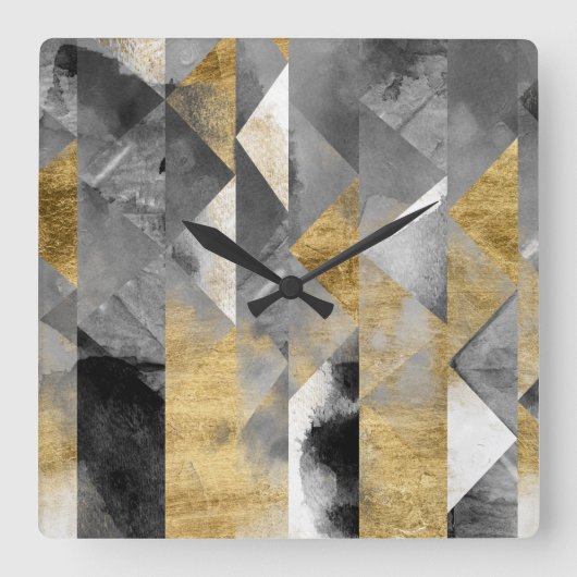 ギルト反射I スクエア壁時計 (正面)