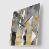 ギルト反射I スクエア壁時計 (傾斜)