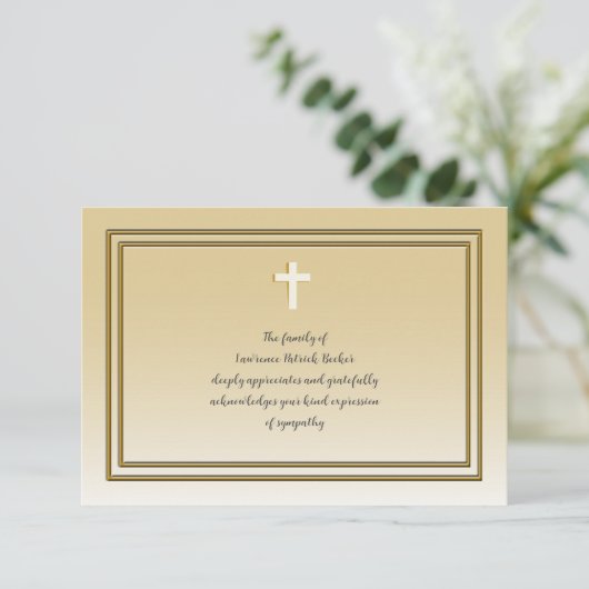 ギルト悔やみや弔慰サンキューカード サンキューカード (スタンド正面)