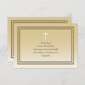 ギルト悔やみや弔慰サンキューカード サンキューカード (正面/裏面)