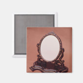 ギルト色彩の鮮やかパピエマッシュ鏡, c.1890 マグネット (正面/裏面)