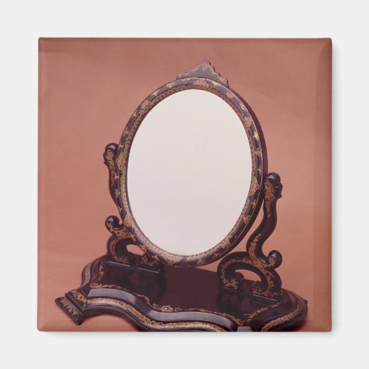 ギルト色彩の鮮やかパピエマッシュ鏡, c.1890 マグネット (正面)