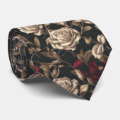 ギルドなエレガンス：バラ金ゴールドバラオンブラックタイズ ネクタイ (ロール)