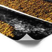 ギルドな芸術性：ブラック&金ゴールド抽象芸術 ポスター (角)