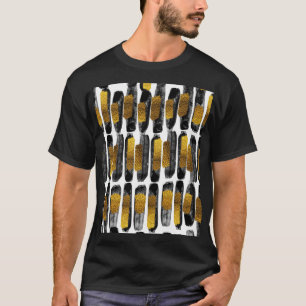 ギルドな芸術性:ブラック&金ゴールド抽象芸術 Tシャツ