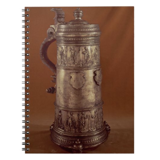 ギルドのtankard、銀を着せられたピューター1564年 ノートブック (正面)