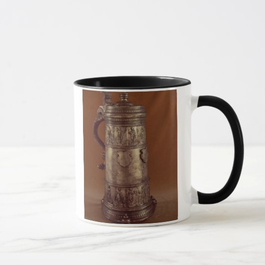 ギルドのtankard、銀を着せられたピューター1564年 マグカップ (右)
