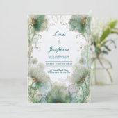 ギルドイチョウアールヌーボー結婚式招待状 招待状 (スタンド正面)