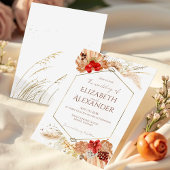 ギルドウォーターカラーボホフローラ | Terracotta結婚の 招待状