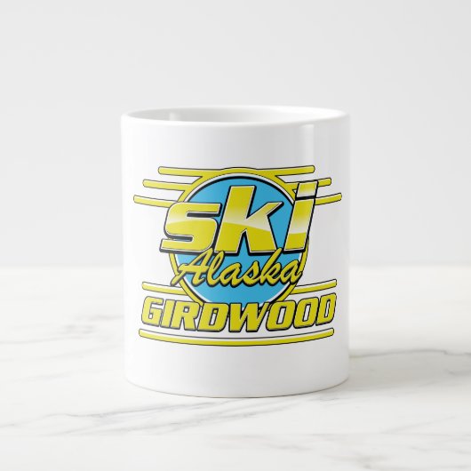 ギルドウッド アラスカ 80年代 スキーロゴ ジャンボコーヒーマグカップ (正面)