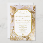 ギルドエレガント金ゴールドモンスターラデスティネーションウェディング 招待状 (正面)