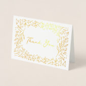 ギルドガーデンブライダルシャワーありがとう金ゴールド 箔カード (正面)