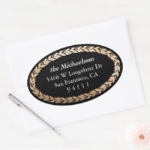 ギルドガーランドエレガント楕円形 楕円形シール (封筒)