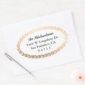 ギルドガーランドエレガント楕円形 楕円形シール (封筒)