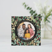 ギルドグリーナリーブラック |リースとフォトクリスマス シーズンカード (スタンド正面)