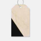 ギルドジオメトリラックスアイボリー&金ゴールドマーブル結婚ズ ギフトタグ (裏面)