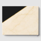 ギルドジオメトリラックスアイボリー&金ゴールドマーブル結婚ズ ゲストブック (裏面)