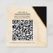 ギルドジオメトリラックスアイボリー&金ゴールド大理石詳細 スクエア名刺 (裏面)