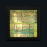 ギルドターコイズとグリーン絵画抽象芸術 ギフトボックス<br><div class="desc">抽象芸術絵画のJennifer Goldbergerは、金箔ターコイズと緑の色合いを利用して、暖かく、親しみやすい色を感じ作り出す。春や夏の間に森の中を散歩すると、同じ色がいくつか生まれてくる。この品を買って自然の贈り物を持って帰れ！</div>