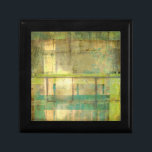 ギルドターコイズとグリーン絵画抽象芸術 ギフトボックス<br><div class="desc">抽象芸術絵画のJennifer Goldbergerは、金箔ターコイズと緑の色合いを利用して、暖かく、親しみやすい色を感じ作り出す。春や夏の間に森の中を散歩すると、同じ色がいくつか生まれてくる。この品を買って自然の贈り物を持って帰れ！</div>