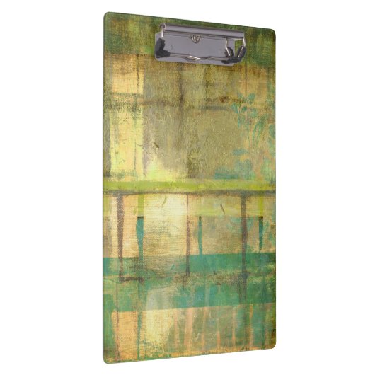 ギルドターコイズとグリーン絵画抽象芸術 クリップボード (右)