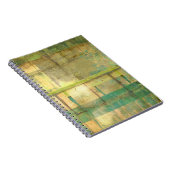 ギルドターコイズとグリーン絵画抽象芸術 ノートブック (右側)