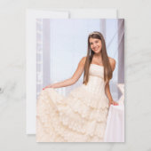 ギルドバラ金ゴールドフレームエレガントキンセアニラ写真 招待状 (裏面)