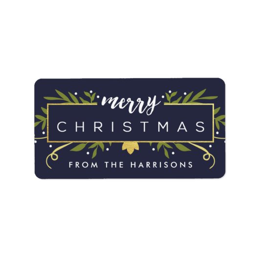 ギルドパーソナライズされたクリスマスプレゼントラベル ラベル (正面)