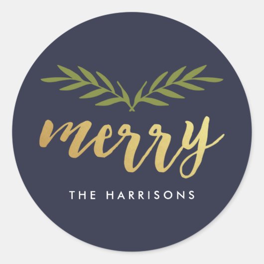 ギルドパーソナライズされたクリスマス ラウンドシール (正面)