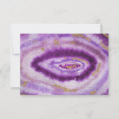 ギルドパープルアゲート結婚式招待状rsvp 出欠カード (裏面)