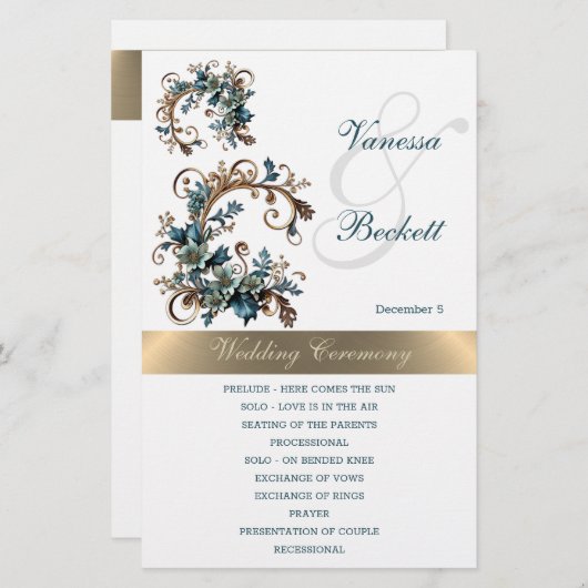 ギルドフローラエレガンス結婚式 プログラム (正面/裏面)