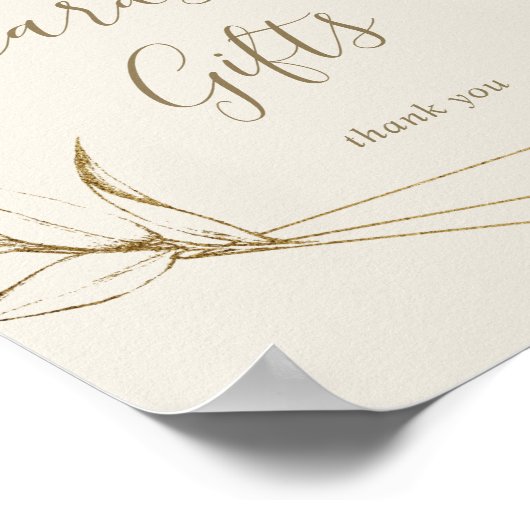 ギルドフローラクリーム幾何学模様カードとギフトサイン ポスター (角)