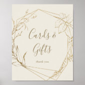 ギルドフローラクリーム幾何学模様カードとギフトサイン ポスター (正面)