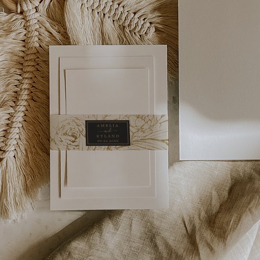 ギルドフローラクリーム結婚式招待状ベリーバンド 招待状ベリーバンド