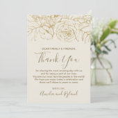 ギルドフローラクリーム金ゴールドボホサンキューテーブルカード 招待状 (スタンド正面)