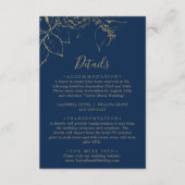 ギルドフローラネイビー&金ゴールド詳細エンクロージャカード エンクロージャーカード (正面)