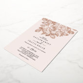 ギルドフローラバラゴールドフォイル&赤面結婚ズ 箔招待状 (回転した状態)