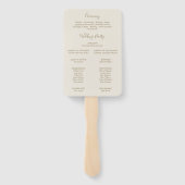 ギルドフローラブルゴーニュ&金ゴールド結婚式 プログラムファン ハンドファン (裏面)