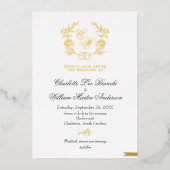 ギルドフローラモノグラム結婚式招待状 箔招待状 (正面)