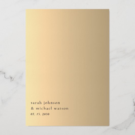 ギルドフローラ結婚金ゴールド箔招待状 箔招待状 (裏面)