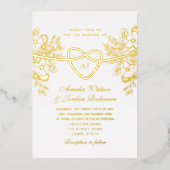 ギルドフローラ結婚金ゴールド箔招待状 箔招待状 (正面)