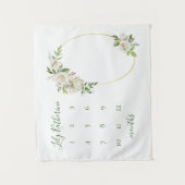 ギルドブルームのベビー名前マイルストーン写真 タペストリー (正面)