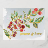 ギルドベリーピース&ラブホリデーフォト 箔招待状ポストカード (正面)