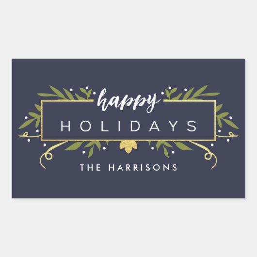 ギルドホリデーパーソナライズされたステッカー 長方形シール (正面)