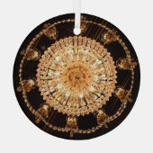 ギルドホールエレガンス：アンティークシャンデリアビュー ガラスオーナメント (裏面)